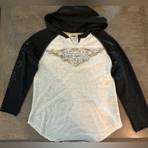 Harley Davidson Womens Hoodie Pullover Sweatshirt Sze L